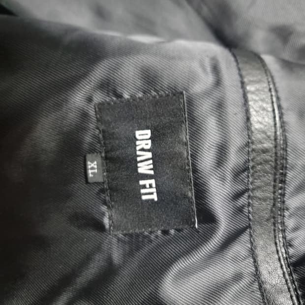 드로우핏 가죽 바이커 레더 자켓