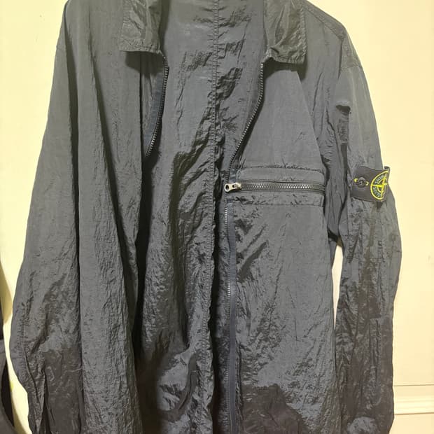 스톤아일랜드 블랙 오버셔츠 자켓 XL (105)