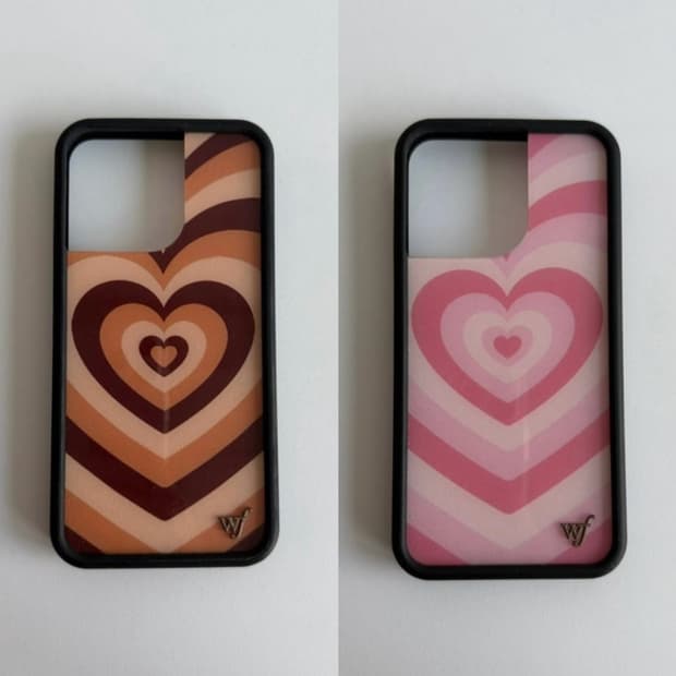 wildflowercases 하트 케이스 (pink/brown) 1+1
