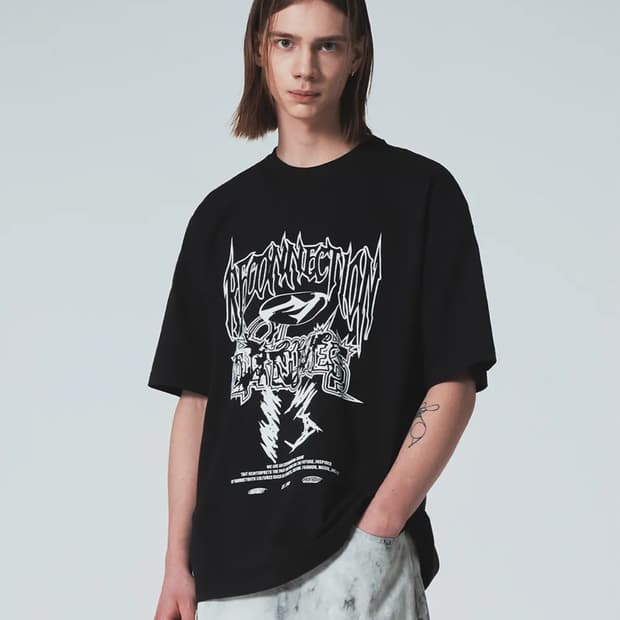 메종미네드 블랙 반팔 티셔츠 L