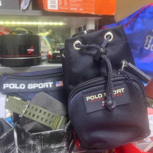 신품 레어 90s 폴로 스포츠 힙색 & 물통 택