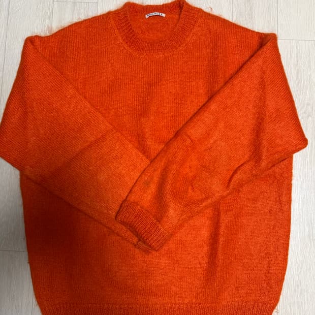 오라리 모헤어 니트 4사이즈 오렌지