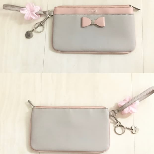 Guess ribbon rhinestone purse clutch