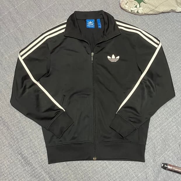 아디다스 구파 구 파이어버드 파버 트랙탑 져지 검흰 블랙 100 L 라지