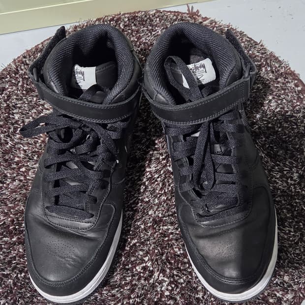 스투시 나이키 에어포스1 미드 블랙