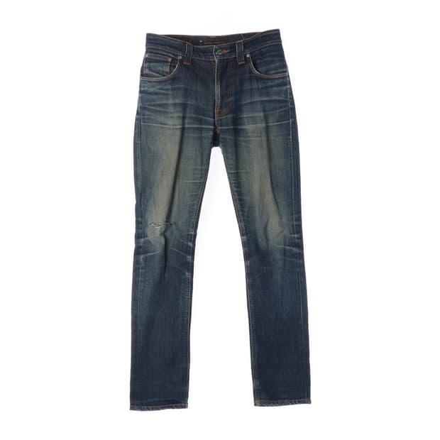 누디진 이태리판 슬림핏 워싱 데님 팬츠