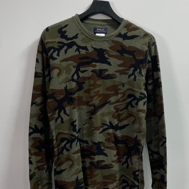폴로 랄프로렌 카모 롱슬리브 와플티 (on.453)  