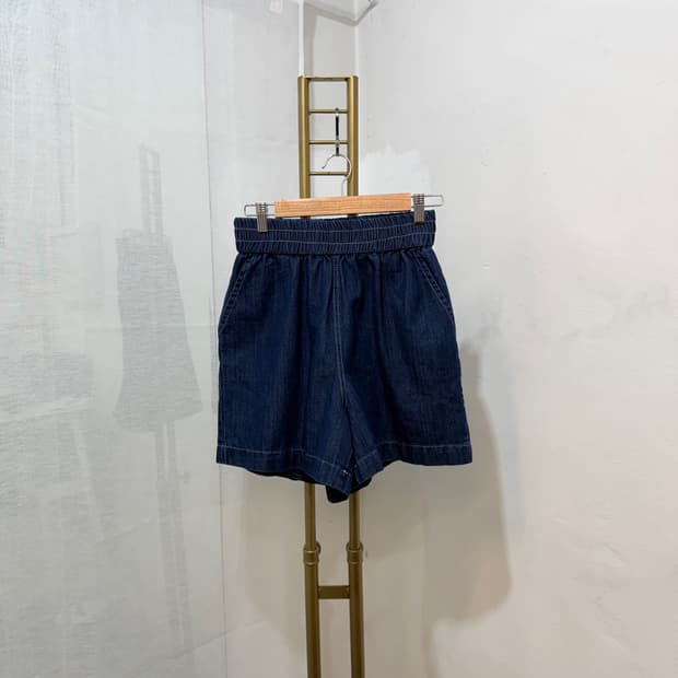 (M)밴딩 청반바지 밴딩쇼츠 데님바지 청바지 4819