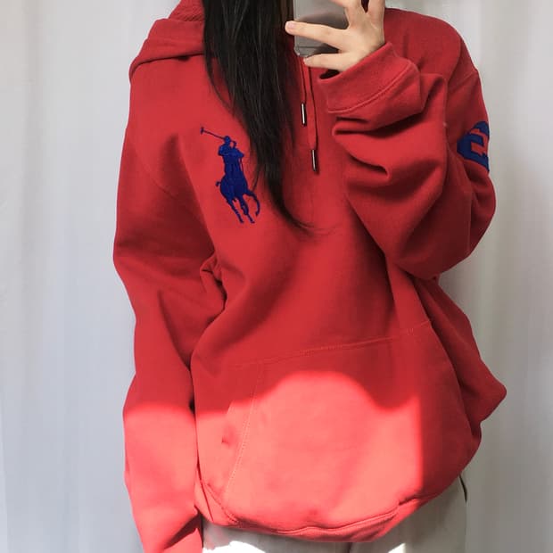 Polo 폴로 빅포니 레드 후드