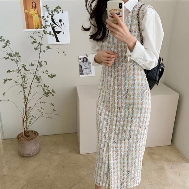 Dailylook 데일리룩 트위드 원피스