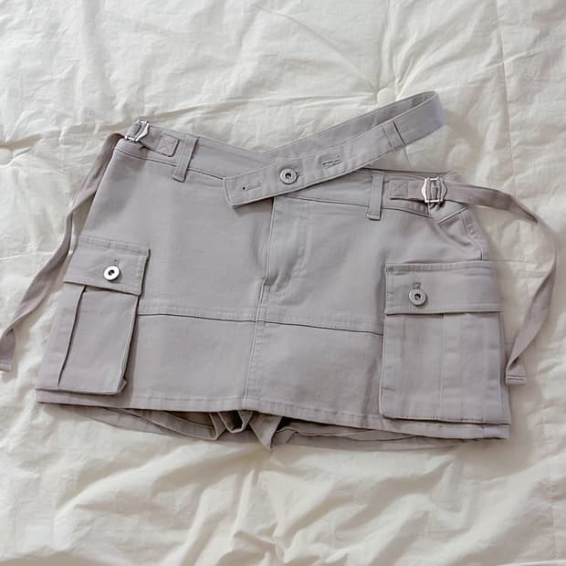 페인오어플레져 닉스 미니 스커트 그레이 S 페오플