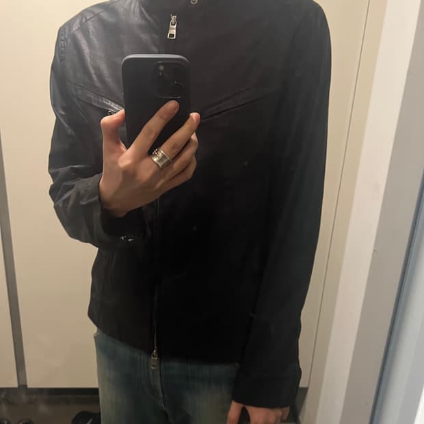 아르마니 익스체인지 왁스 코팅 자켓 M