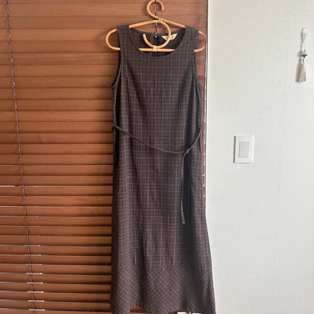 cotton check dress
