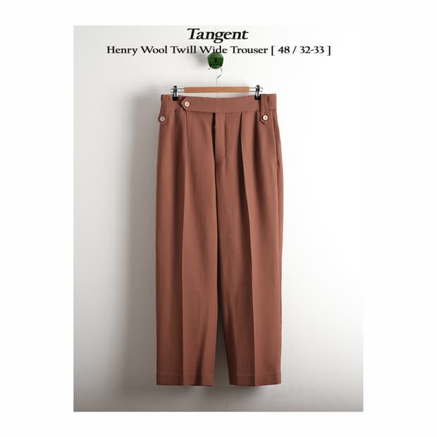 Tangent 탄젠트 48사이즈 헨리 울 트윌 와이드 팬츠