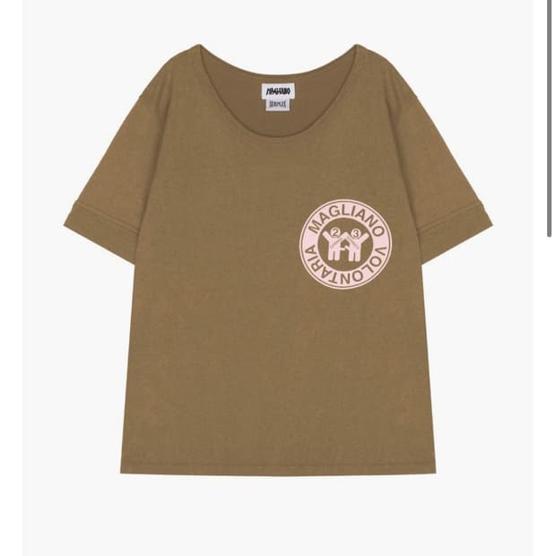 (L/Xl) 마리아노 volontaria brown 티셔츠