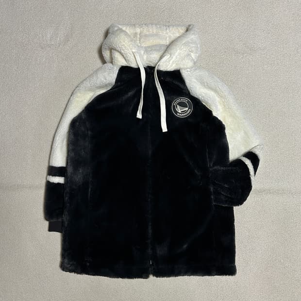 NBA 골든스테이트 워리어 퍼 롱 후드집업