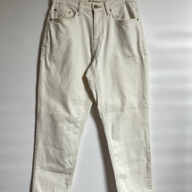 공용 플랙진 PLAC 아이보리 배기팬츠 31