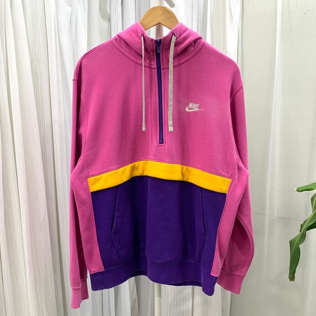 나이키 NIKE 반집업 핑크 후드티 1626