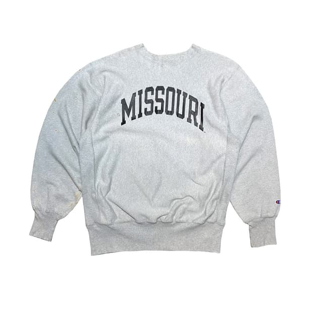 Old 챔피온 리버스위브 헤비 데미지 스웻 셔츠