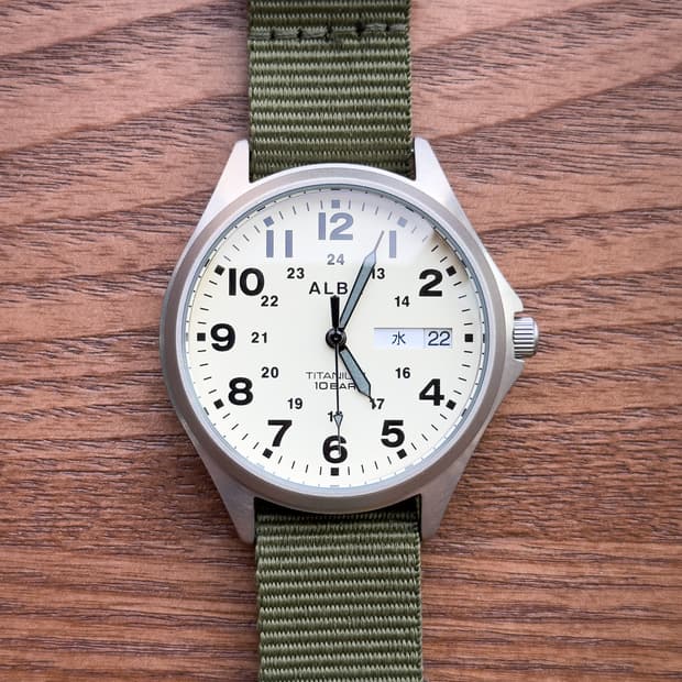 [민트급] 세이코 알바 필드워치 - 크림 다이얼 밀리터리 쿼츠 (