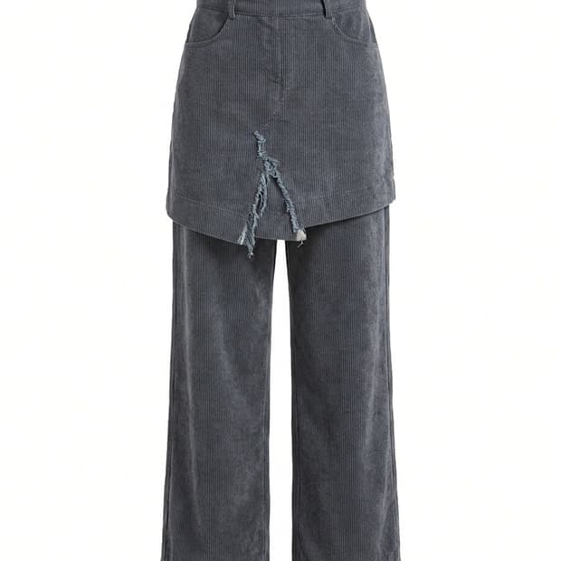 로에레일 코듀로이 스커트 팬츠 FREE