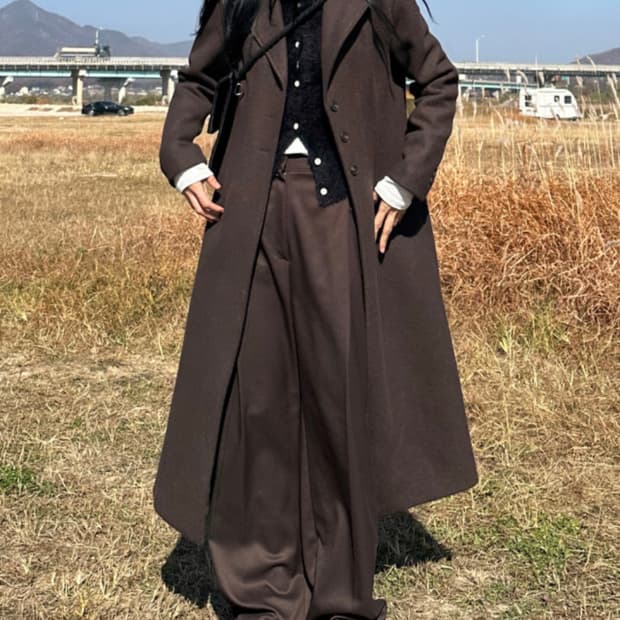 WAIST WOOL SINGLE COAT