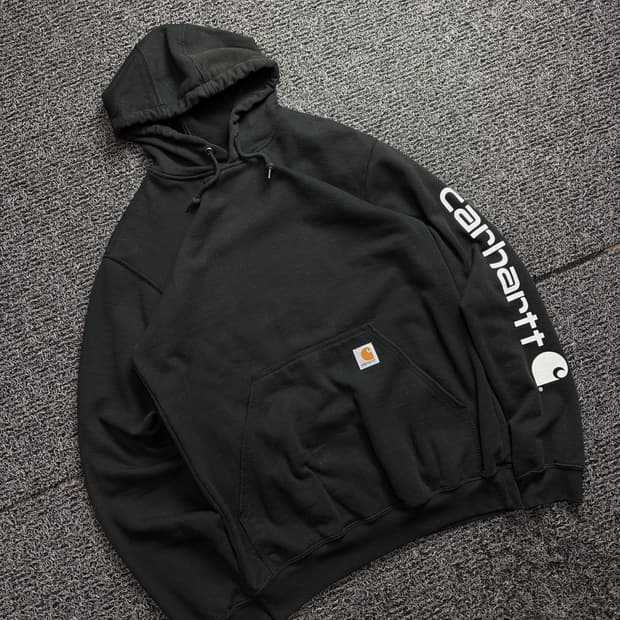 칼하트 루즈핏 스펠아웃 미드웨이트 레귤러 로고 후디 2554