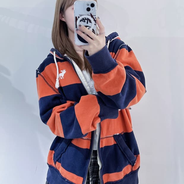 아베크롬비 자수로고 후드집업