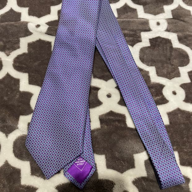 Brioni 브리오니 보라색 패턴 넥타이 정품