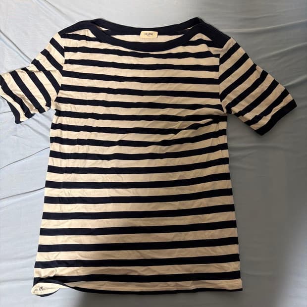 20SS Navy Border tee by.에디슬리먼