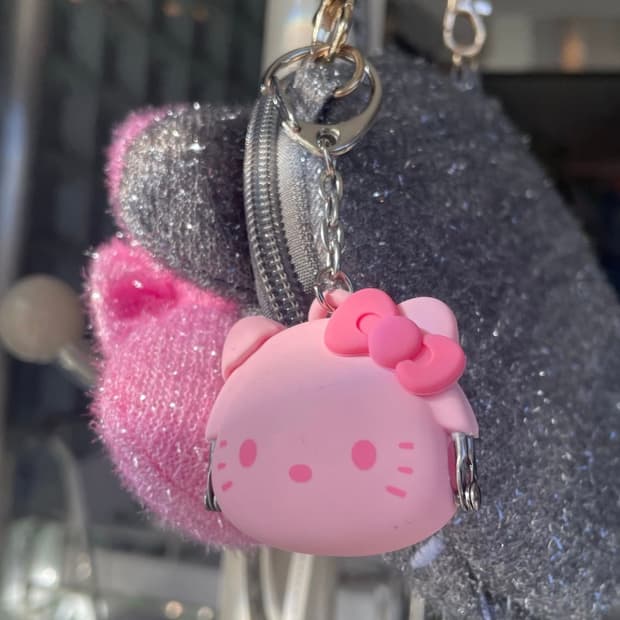 last one/kitty mini pouch bit keyring by