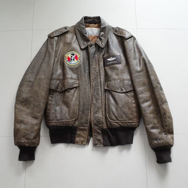 80s 쇼트 SCHOTT I.S.674 A2 플라이트 레더자켓 USA