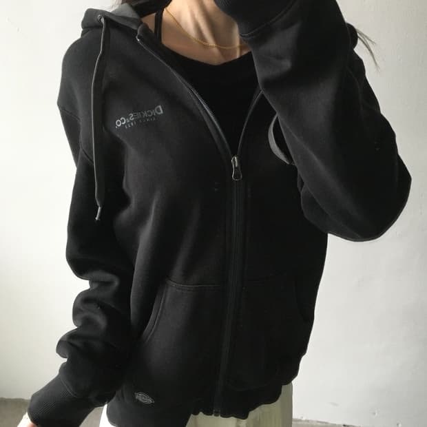 디키즈 가슴로고 후드집업