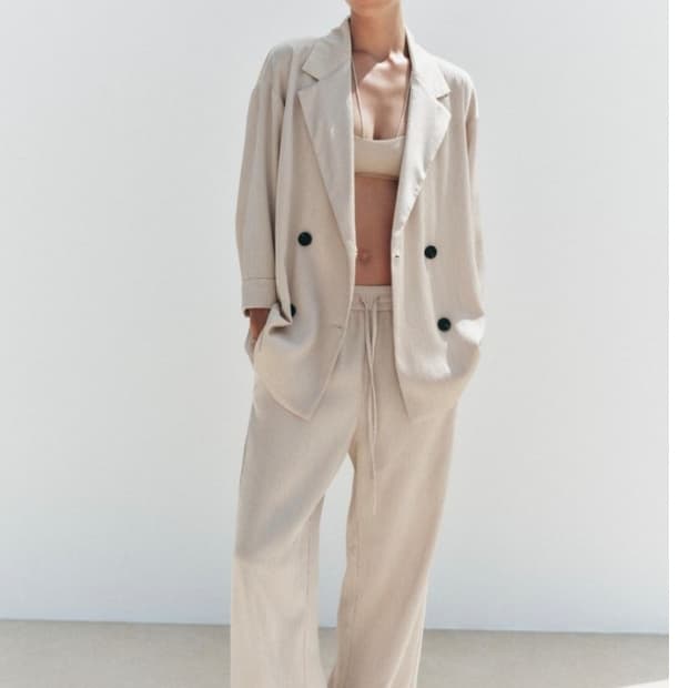 새상품)자라 링클 이펙트 블레이져