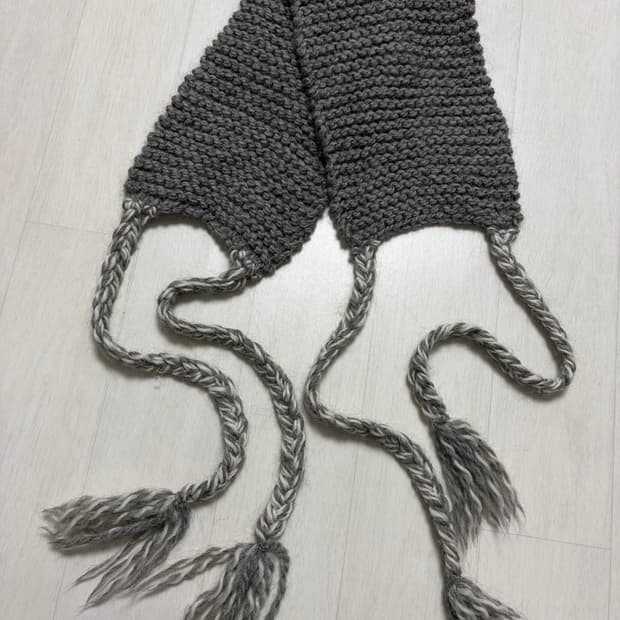 일본 핸드니트 페이스목도리