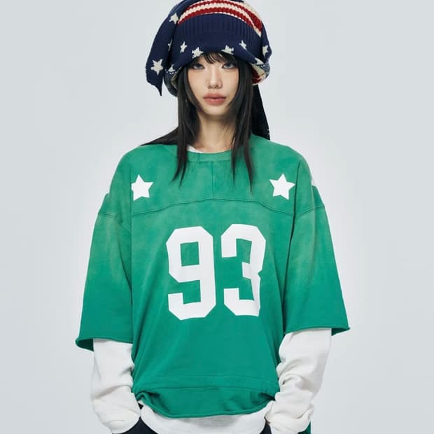 스키즘 인듀싱 FOOTBALL TEE GREEN