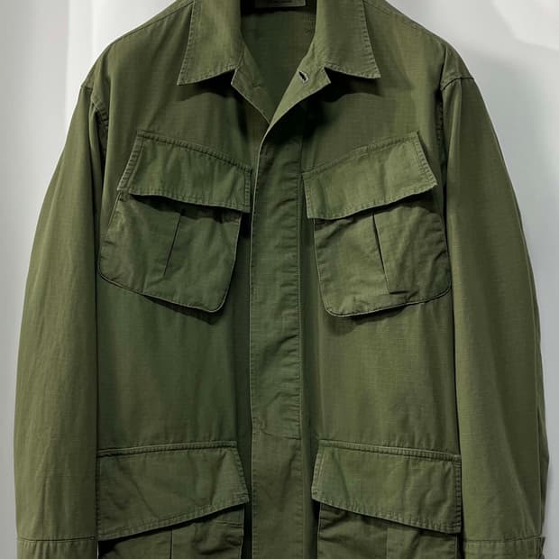 폴로 랄프로렌 퍼티그 립스탑 올리브 워시드 유틸리티 자켓 M