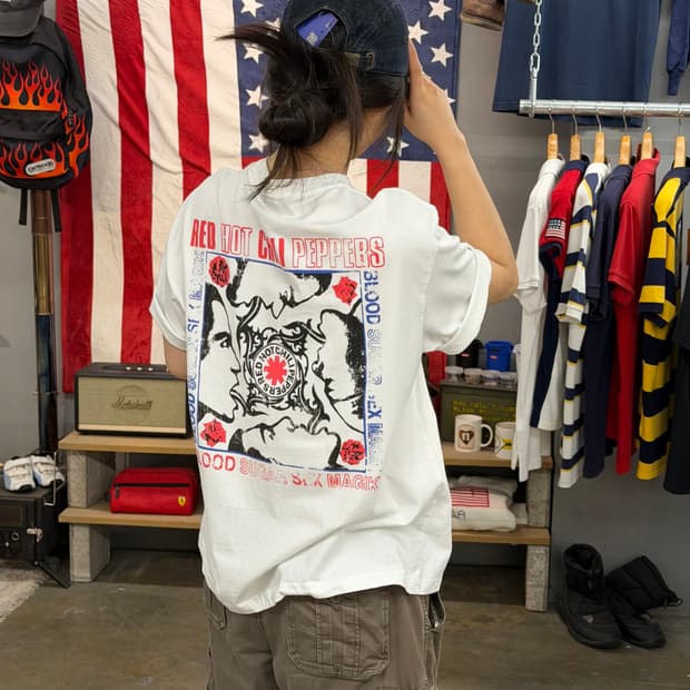 H&M X 레드핫칠리페퍼스 그래픽 티셔츠 (L)