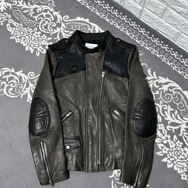 산드로 레더 바이커 자켓