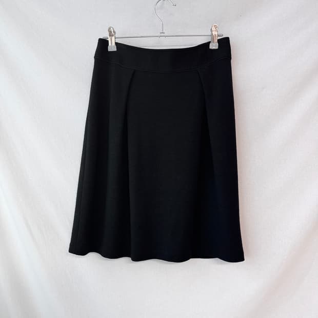 핀턱 울 스커트