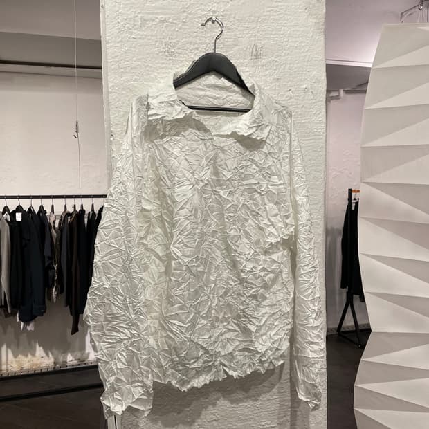 이세이미야케 주름가공 풀오버 셔츠