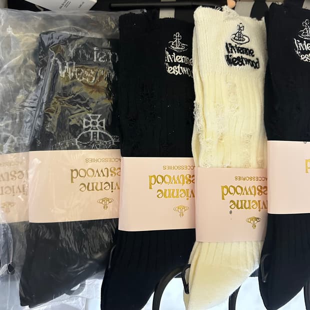 비비안 웨스트우드 삭스 양말 블랙/아이보리