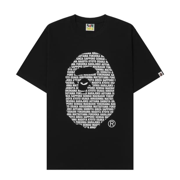 베이프 재팬 에이프 헤드 티셔츠 블랙 bape japan ape hea