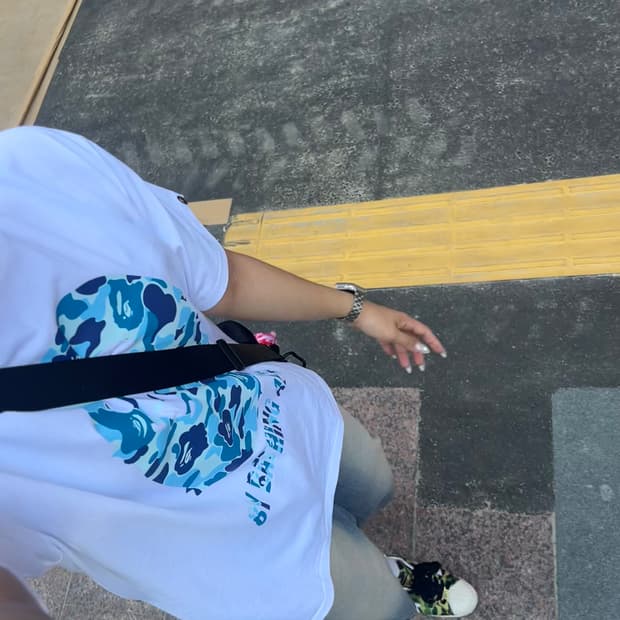 베이프 카모 반팔 L