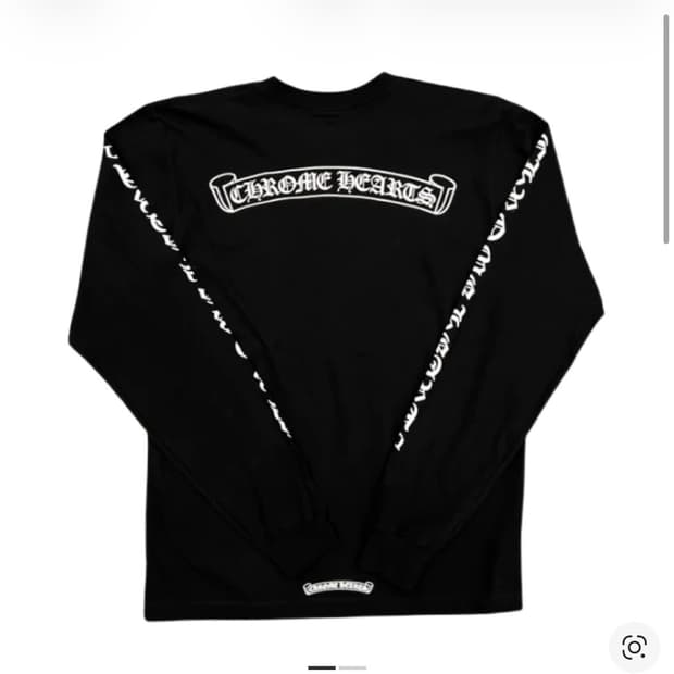 크롬하츠 스크롤라벨 롱슬리브 블랙 XL