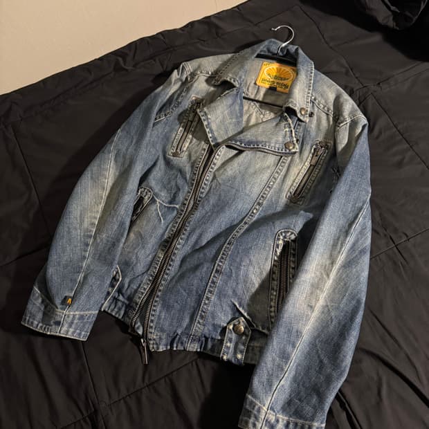 버커루 데님 라이더 자켓