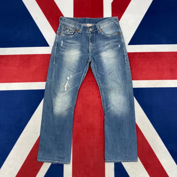 트루릴리전 조이 빅T 데님팬츠 34