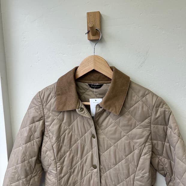 15300 - 바버 넥 코듀로이 퀄팅 자켓