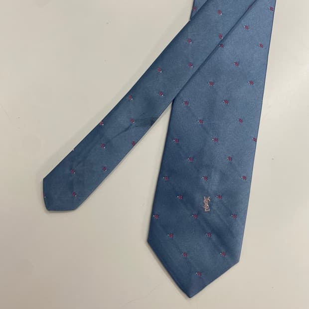 YSL 입생로랑 심플로고 명품 정품 넥타이 7.8cm