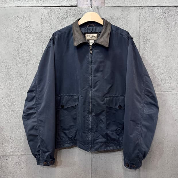 90s 엘엘빈 LLBean 레더 카라 블루종 자켓 (2XL)